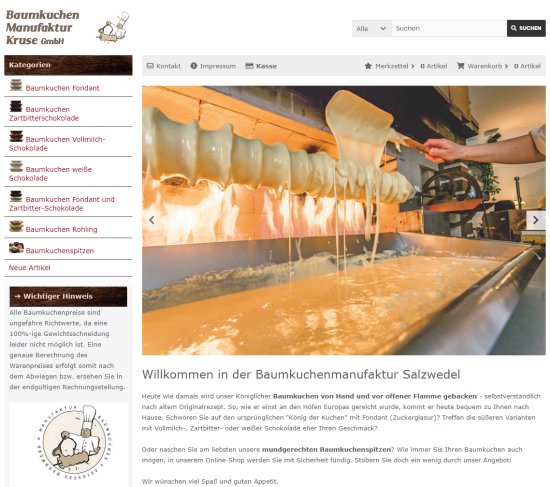 Baumkuchenmanufaktur in Salzwedel
