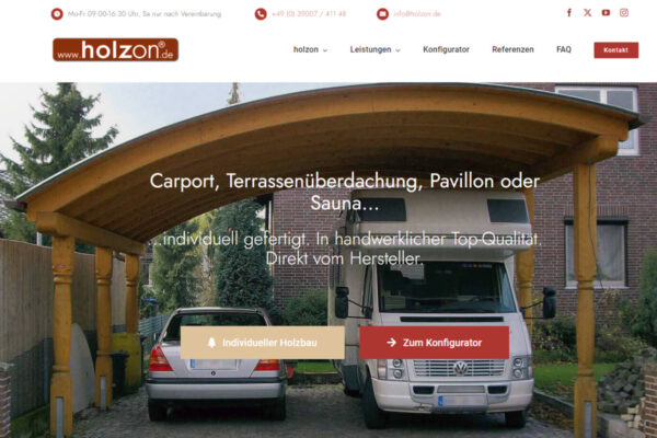 Holzon GmbH - Carports und Terrassenüberdachungen